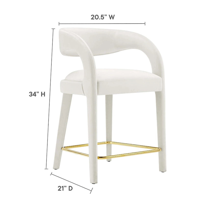Lot de deux tabourets de comptoir en velours Pinnacle Performance