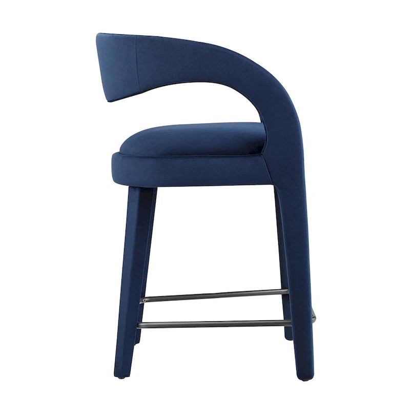 Lot de deux tabourets de comptoir en velours Pinnacle Performance
