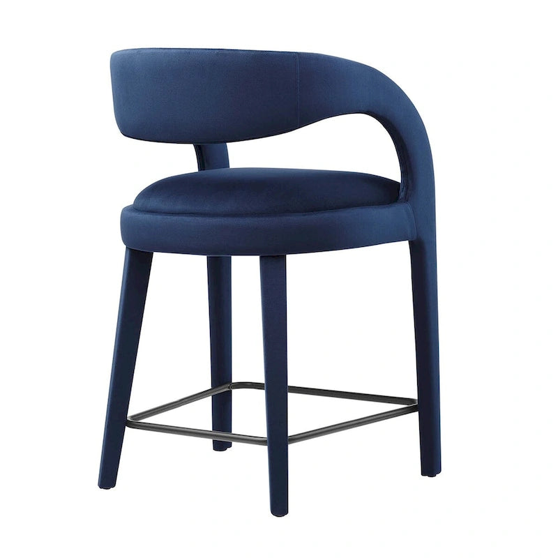 Lot de deux tabourets de comptoir en velours Pinnacle Performance