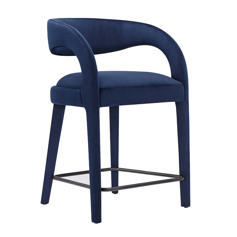 Lot de deux tabourets de comptoir en velours Pinnacle Performance
