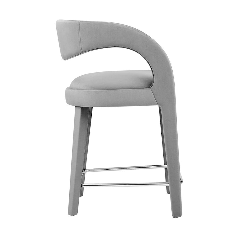 Lot de deux tabourets de comptoir en velours Pinnacle Performance