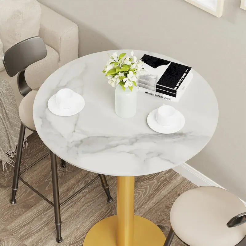 Table haute de bistrot ronde pour entreprises et cafés commerciaux
