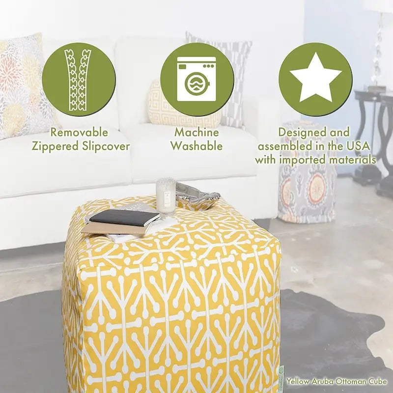 Pouffe cube d'intérieur Majestic Home Goods Wales