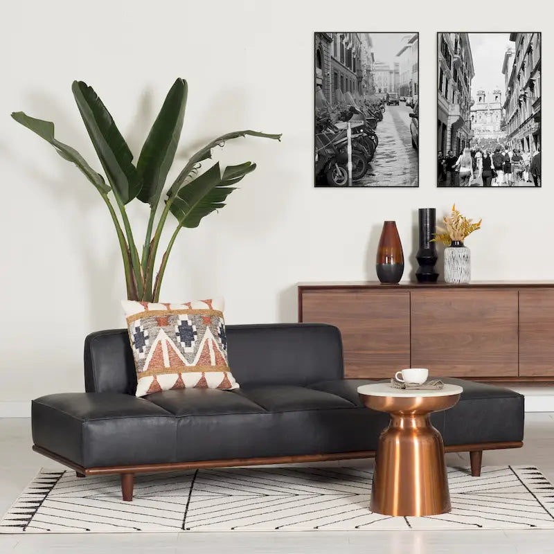 Lit de repos Jasper Poly & Bark - Cuir véritable pleine fleur italien