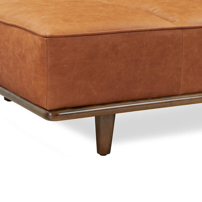 Lit de repos Jasper Poly & Bark - Cuir véritable pleine fleur italien