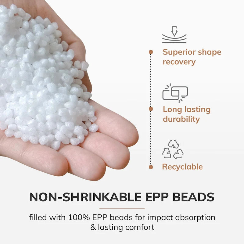 Jani Hanalei Pouf Carré Bleu et Ivoire de 50,8 cm - Repose-Pieds Fait Main pour Salon, Chambre, Crèche, Chambre d'Enfant