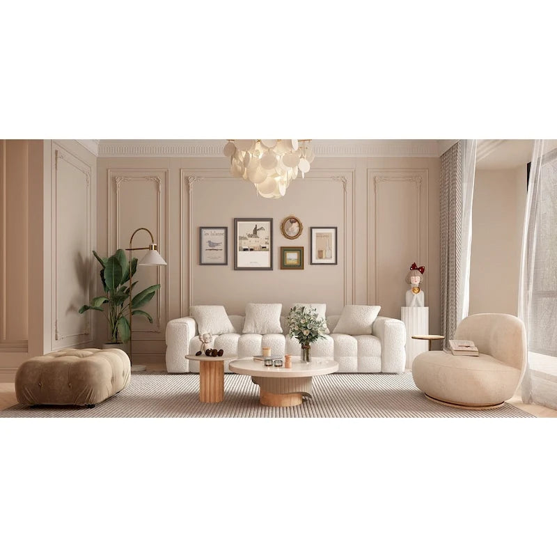 Canapé 100,8 Teddy VelvetCanapé/Causeuse Moderne avec Accoudoirs
