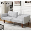 Canapé-Lit Futon, Canapé en Simili Cuir et Mousse à Mémoire de Forme, Causeuse Convertible Moderne pour Petits Espaces de Vie