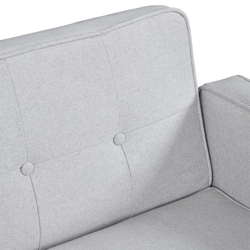 Canapé-Lit Futon, Canapé en Simili Cuir et Mousse à Mémoire de Forme, Causeuse Convertible Moderne pour Petits Espaces de Vie