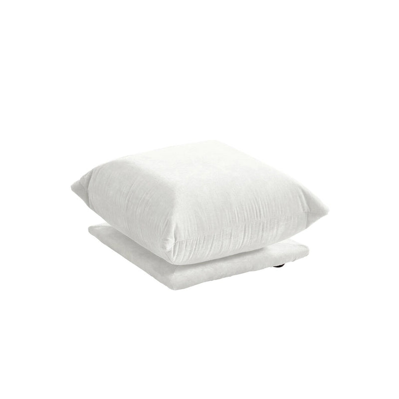 Canapé d'angle modulable moderne en tissu chenille avec 2 poufs pour salon