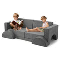8 Pcs Kids Play Couch Kids Convertible Play Fort 8 in 1 Multifunctional Couch