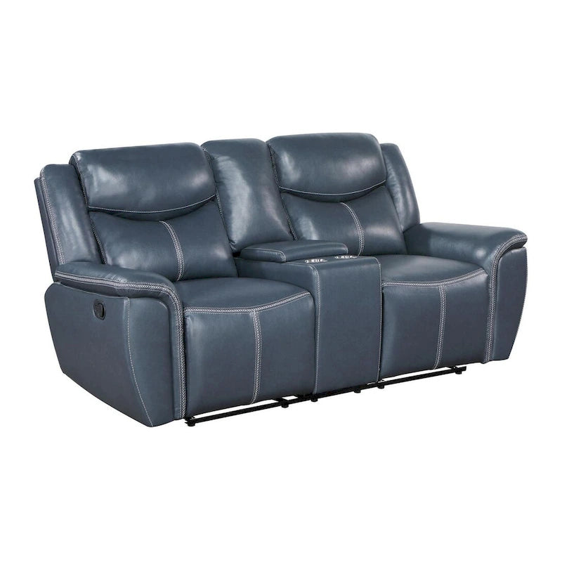 Causeuse inclinable Stanwicke Blue Motion avec console