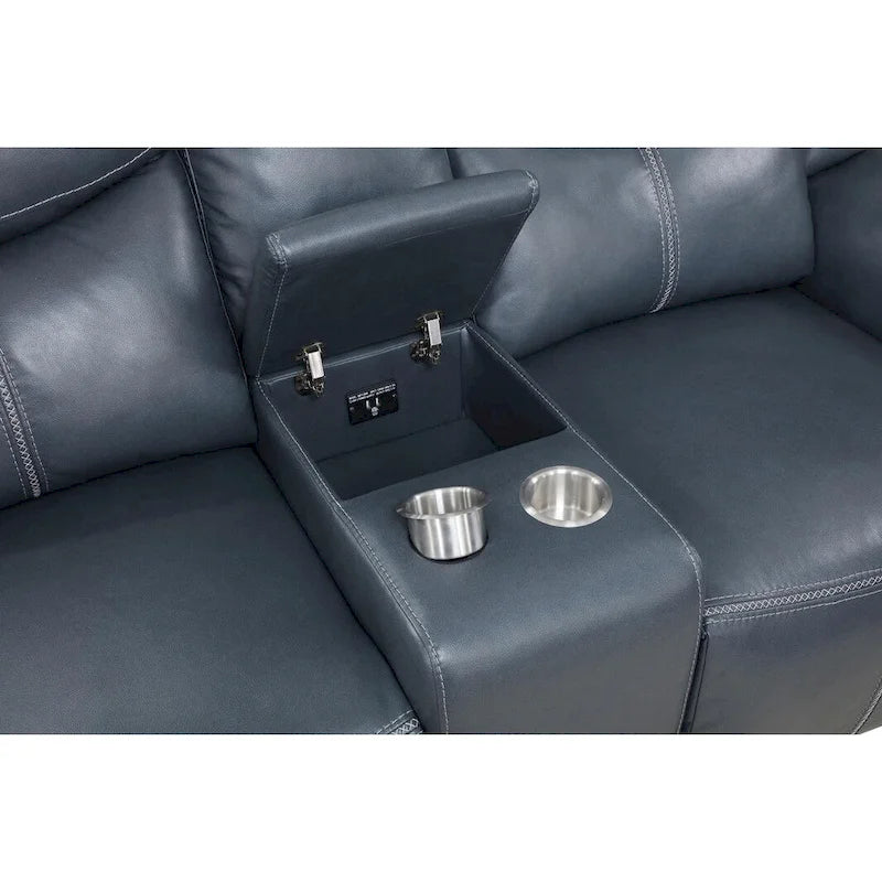 Causeuse inclinable Stanwicke Blue Motion avec console
