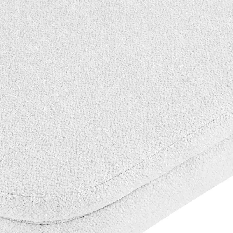 Banc de rangement ovale ottoman avec pieds en bois d'hévéa - 110,5L x 40,6l x 40,6H cm
