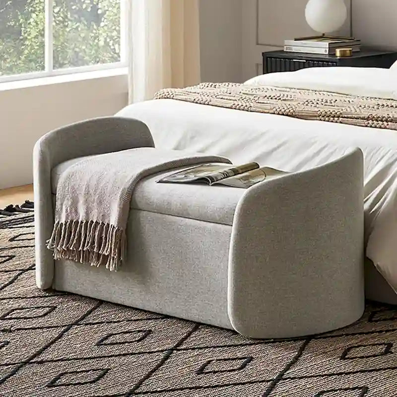 mopio Sophie 51 Banc de rangement ottoman, Banc d'entrée avec rangement