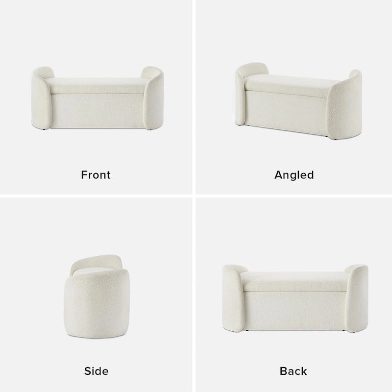 mopio Sophie 51 Banc de rangement ottoman, Banc d'entrée avec rangement