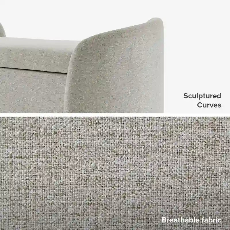 mopio Sophie 51 Banc de rangement ottoman, Banc d'entrée avec rangement