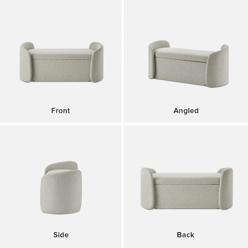 mopio Sophie 51 Banc de rangement ottoman, Banc d'entrée avec rangement