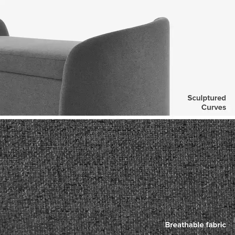 mopio Sophie 51 Banc de rangement ottoman, Banc d'entrée avec rangement
