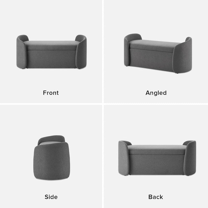 mopio Sophie 51 Banc de rangement ottoman, Banc d'entrée avec rangement