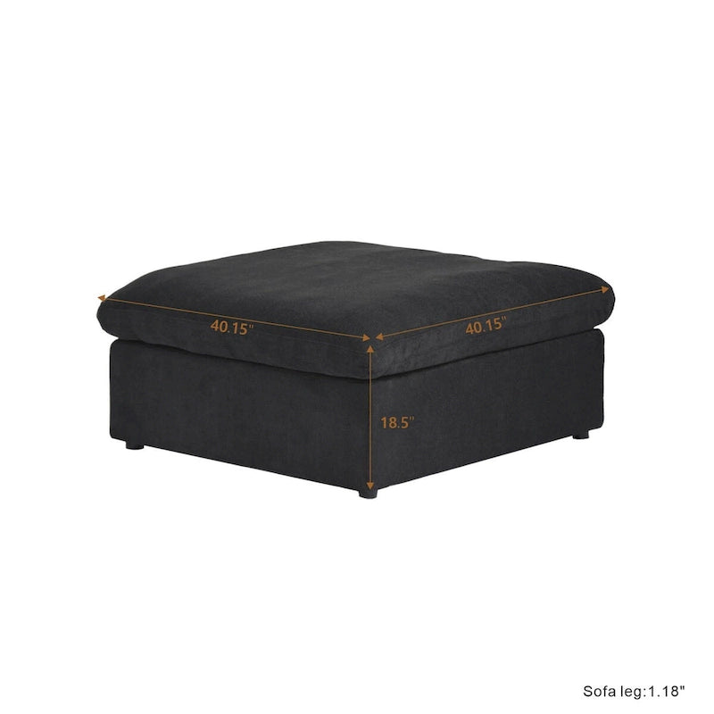 Ensemble de 3 canapés de salon, canapé de salon moderne avec pouf de rangement
