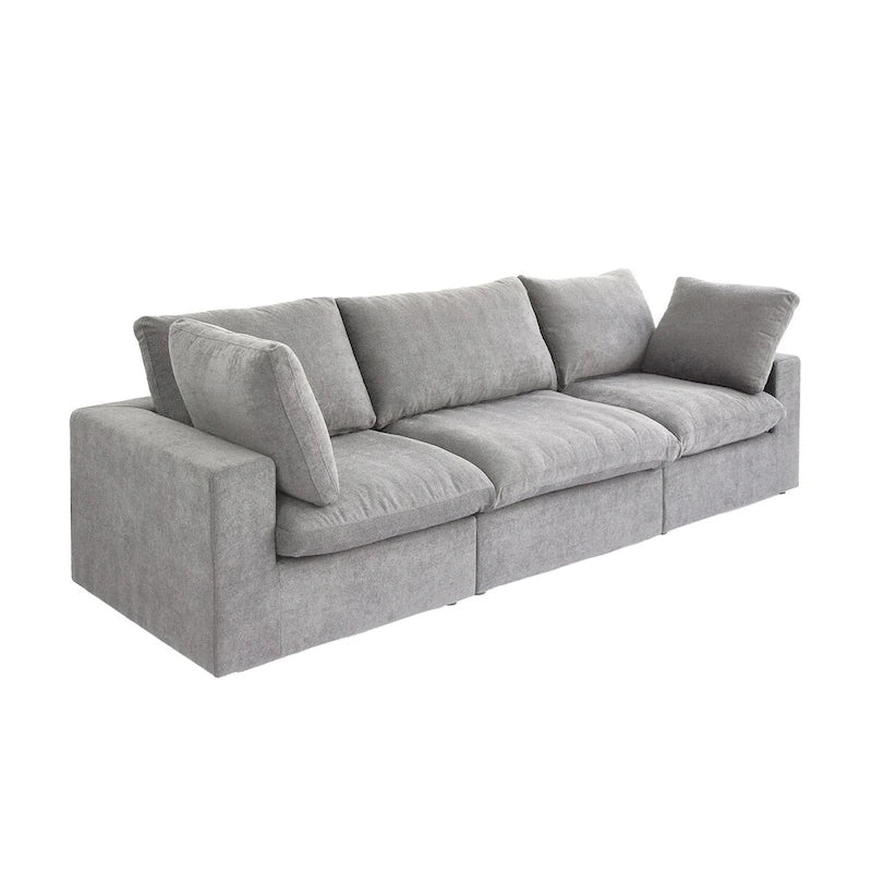 Ensemble de 3 canapés de salon, canapé de salon moderne avec pouf de rangement