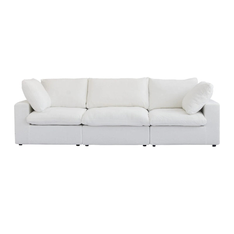Ensemble de 3 canapés de salon, canapé de salon moderne avec pouf de rangement