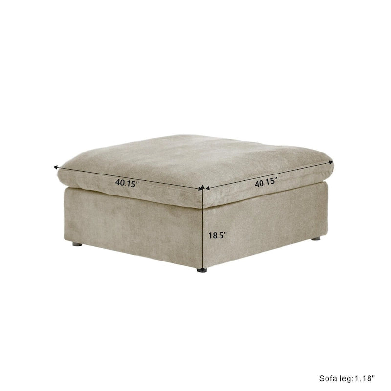 Ensemble de 3 canapés de salon, canapé de salon moderne avec pouf de rangement