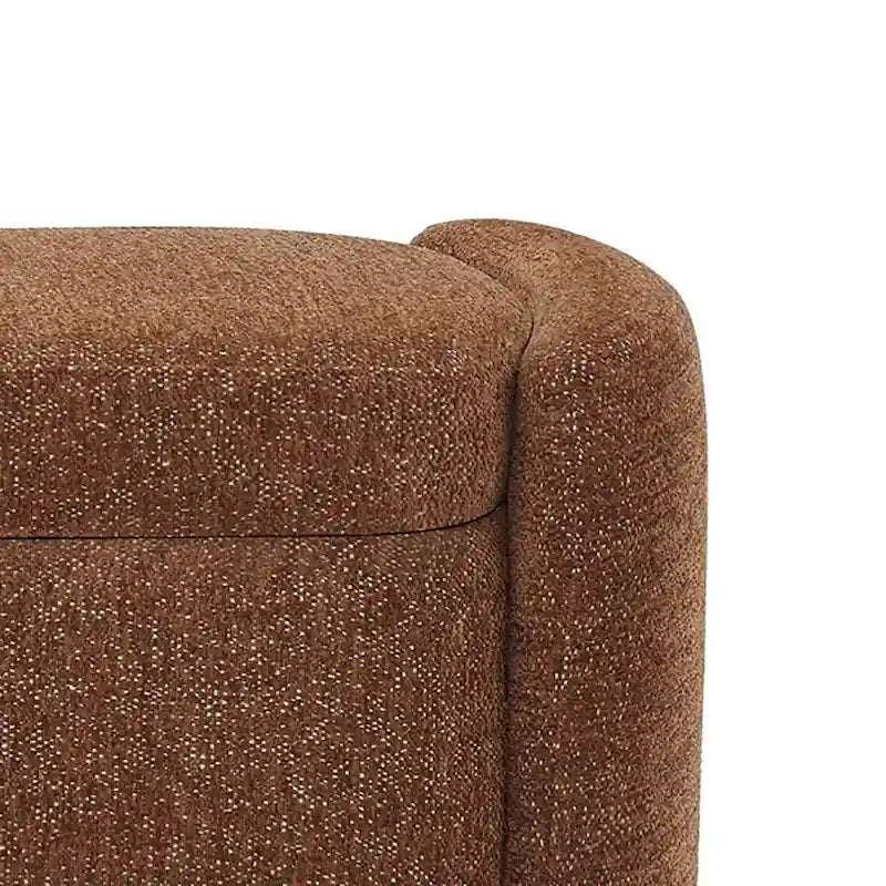 Banc de rangement minimaliste élégant en tissu chenille