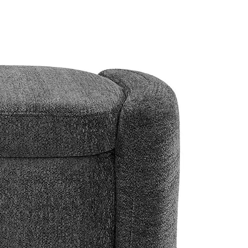 Banc de rangement minimaliste élégant en tissu chenille