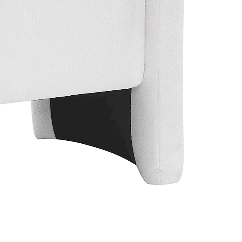 Banc de rangement minimaliste élégant en tissu chenille