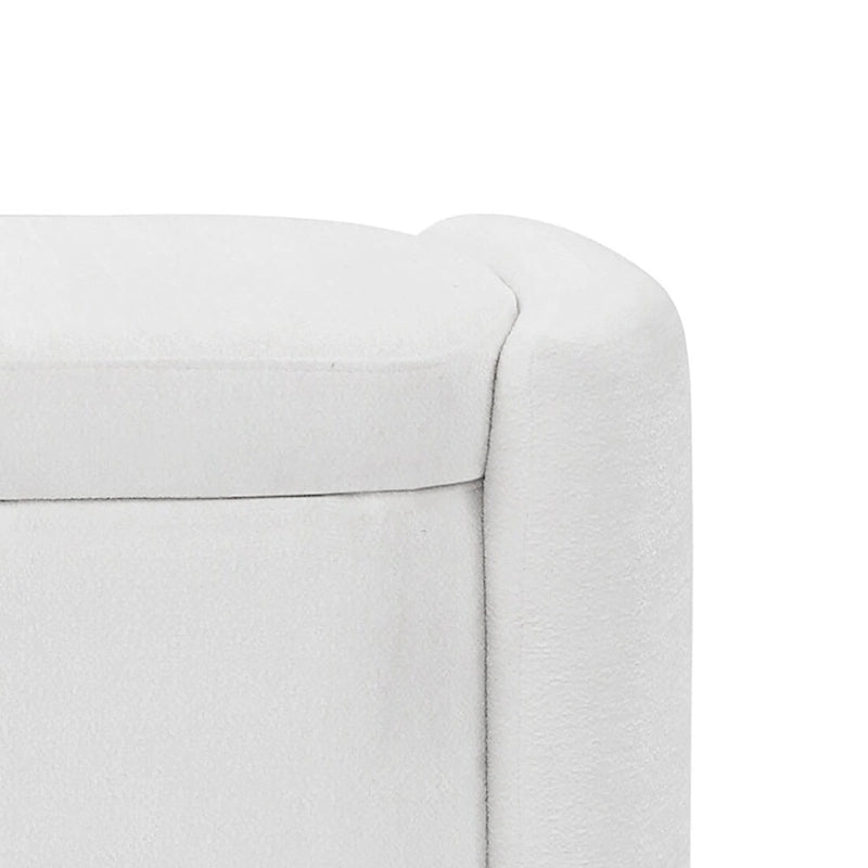 Banc de rangement minimaliste élégant en tissu chenille