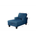 Chaise longue d'intérieur, canapé-lit, fauteuil rembourré pour chambre et salon avec rivets