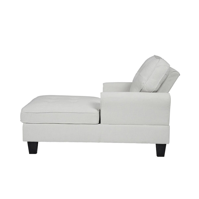 Chaise longue d'intérieur, canapé-lit, fauteuil rembourré pour chambre et salon avec rivets