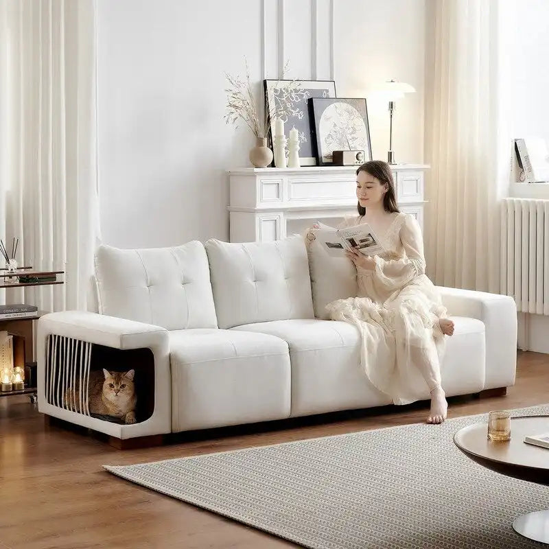 Canapé Moderne 89 avec tissu imperméable et résistant aux griffures de chat