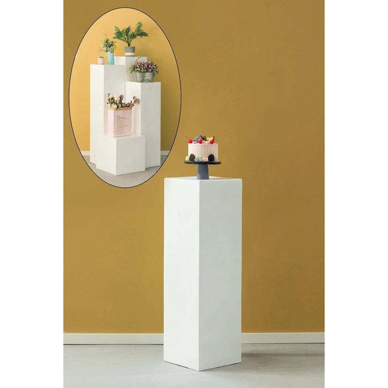 Support à fleurs cubique, design d'intérieur, cube de présentation décoratif, colonne de mariage, centre de table, présentoir à fleurs