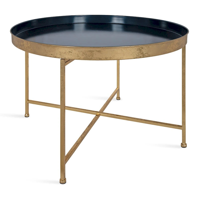 Table basse ronde en métal Celia de Kate et Laurel – 28,25x28,25x19