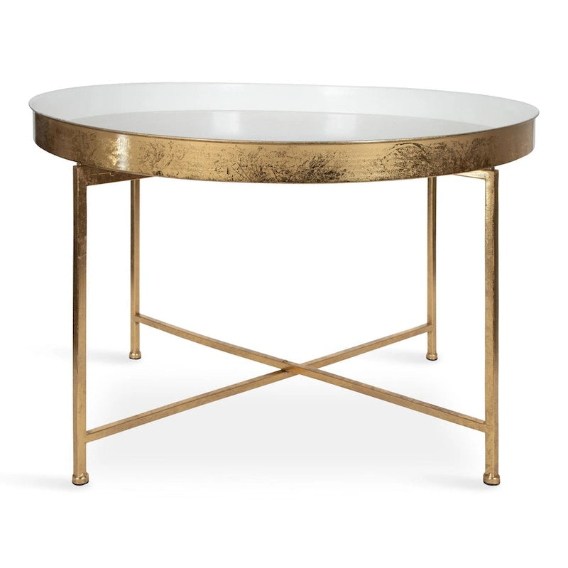 Table basse ronde en métal Celia de Kate et Laurel – 28,25x28,25x19