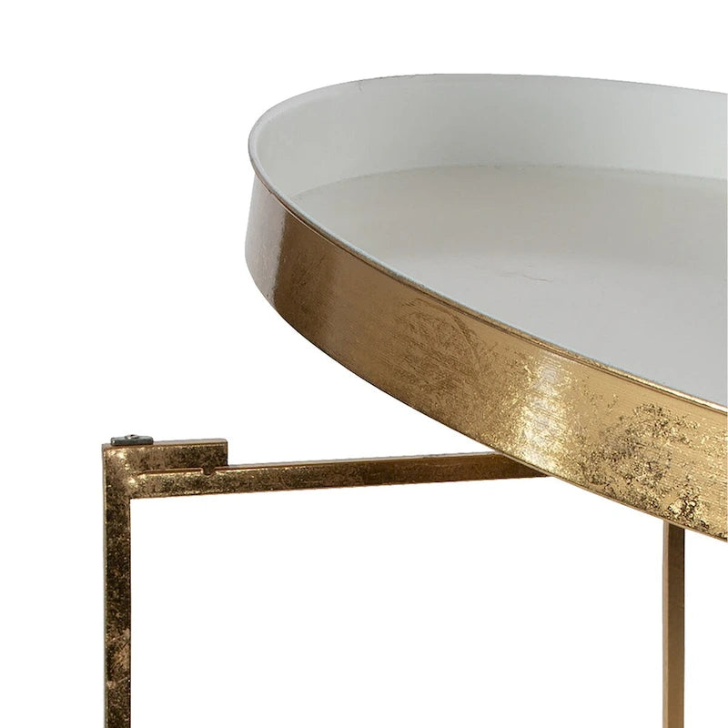 Table basse ronde en métal Celia de Kate et Laurel – 28,25x28,25x19