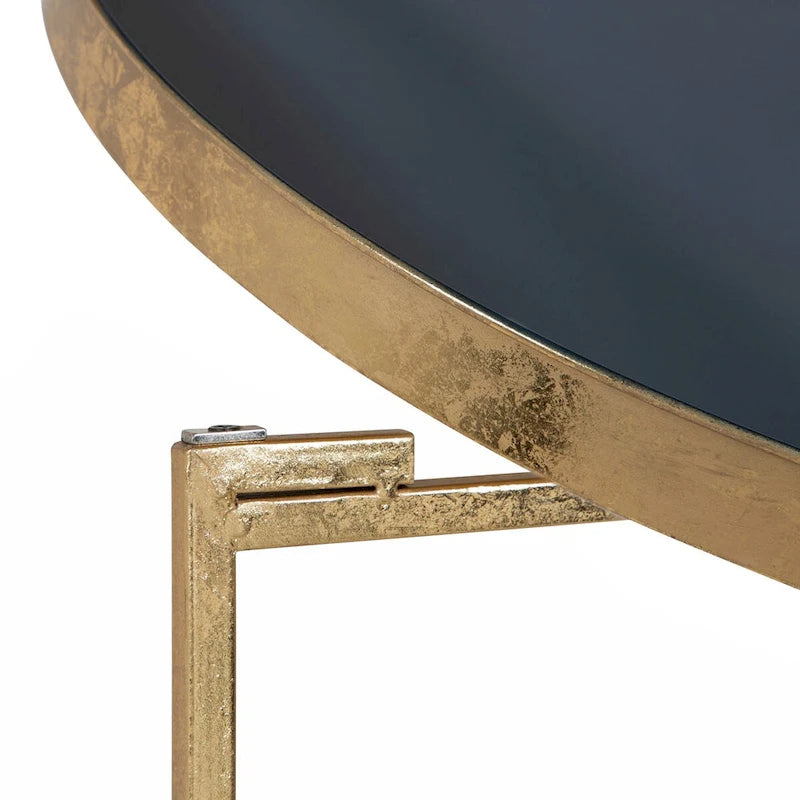 Table basse ronde en métal Celia de Kate et Laurel – 28,25x28,25x19