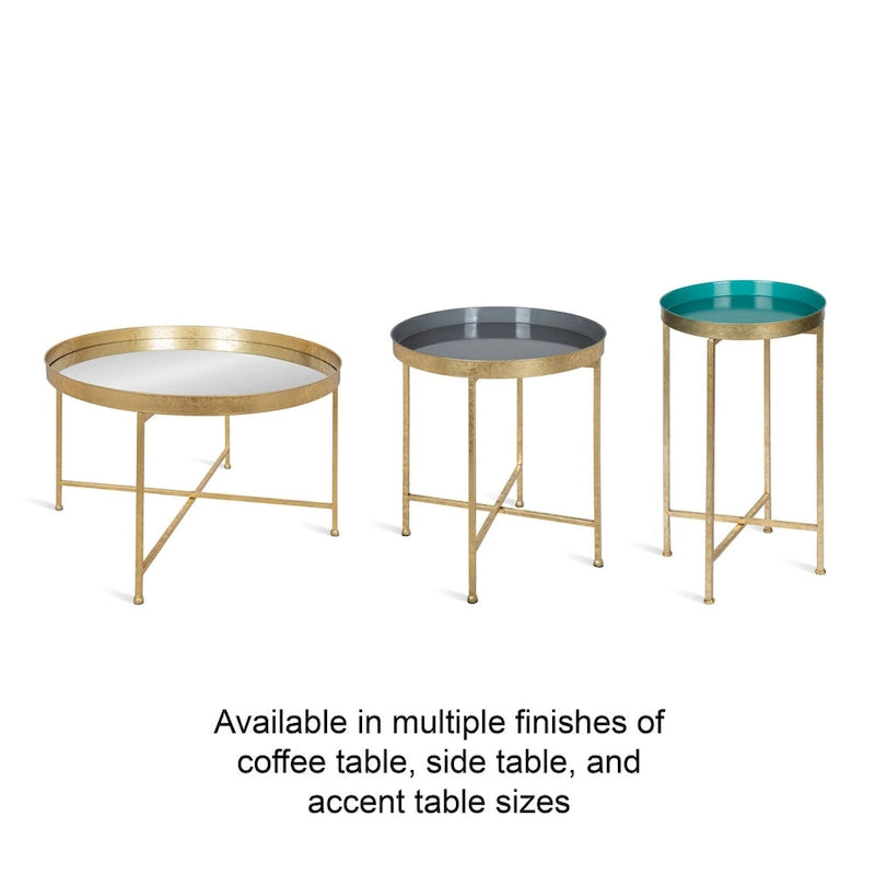 Table basse ronde en métal Celia de Kate et Laurel – 28,25x28,25x19