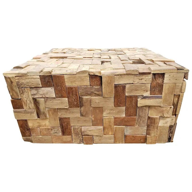 Table basse Java en teck recyclé rustique Chic Teak, 32 pouces