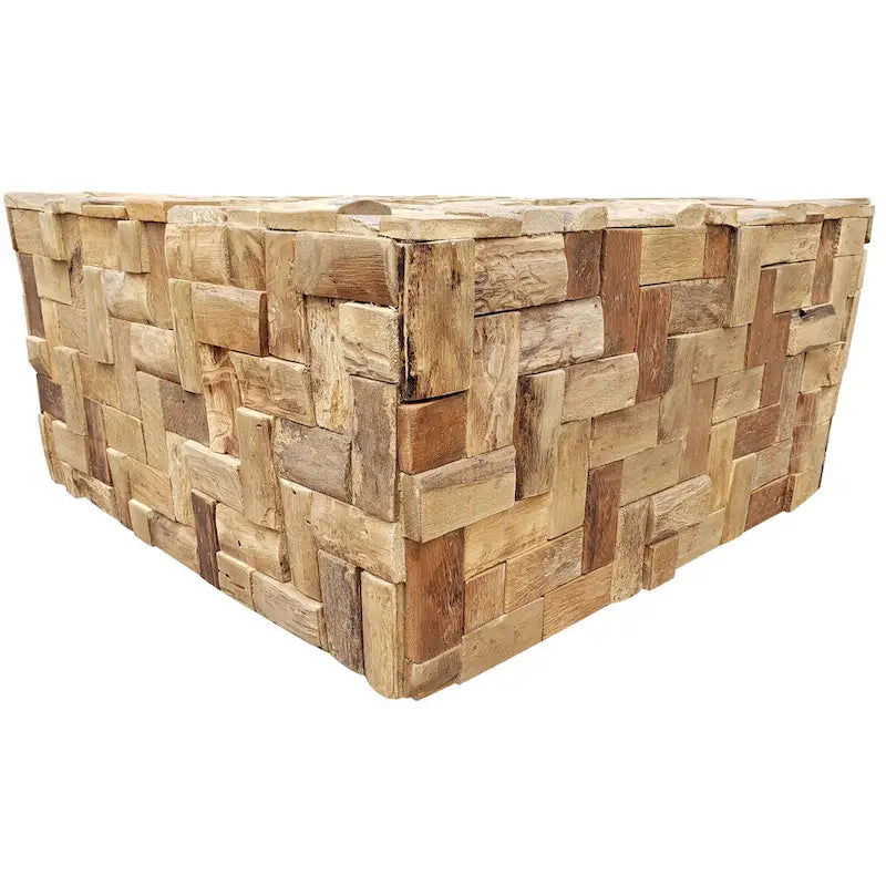Table basse Java en teck recyclé rustique Chic Teak, 32 pouces