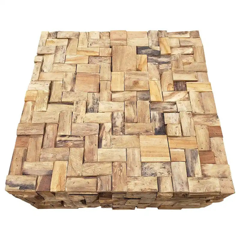 Table basse Java en teck recyclé rustique Chic Teak, 32 pouces