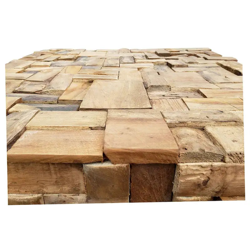 Table basse Java en teck recyclé rustique Chic Teak, 32 pouces