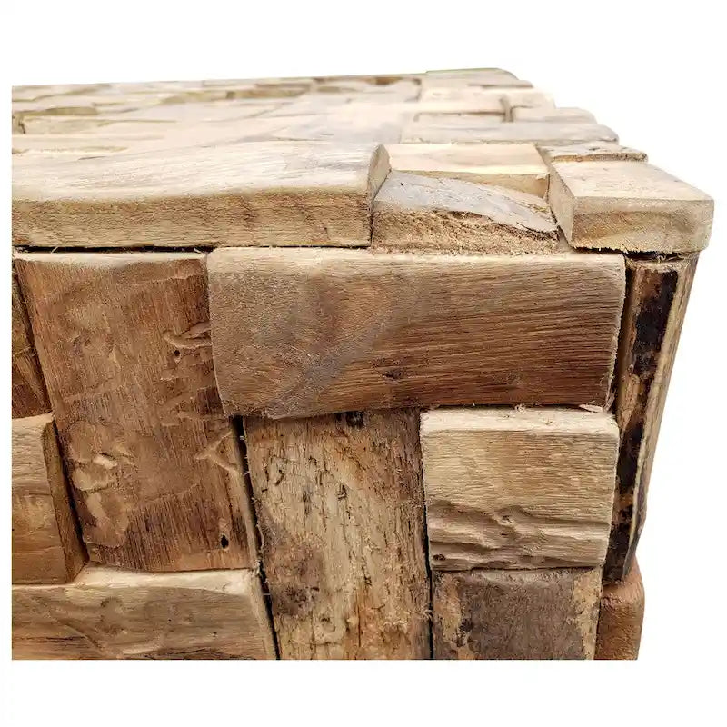 Table basse Java en teck recyclé rustique Chic Teak, 32 pouces