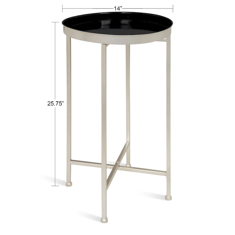 Table pliante ronde en métal Kate and Laurel Celia – 14x14x25,75 po