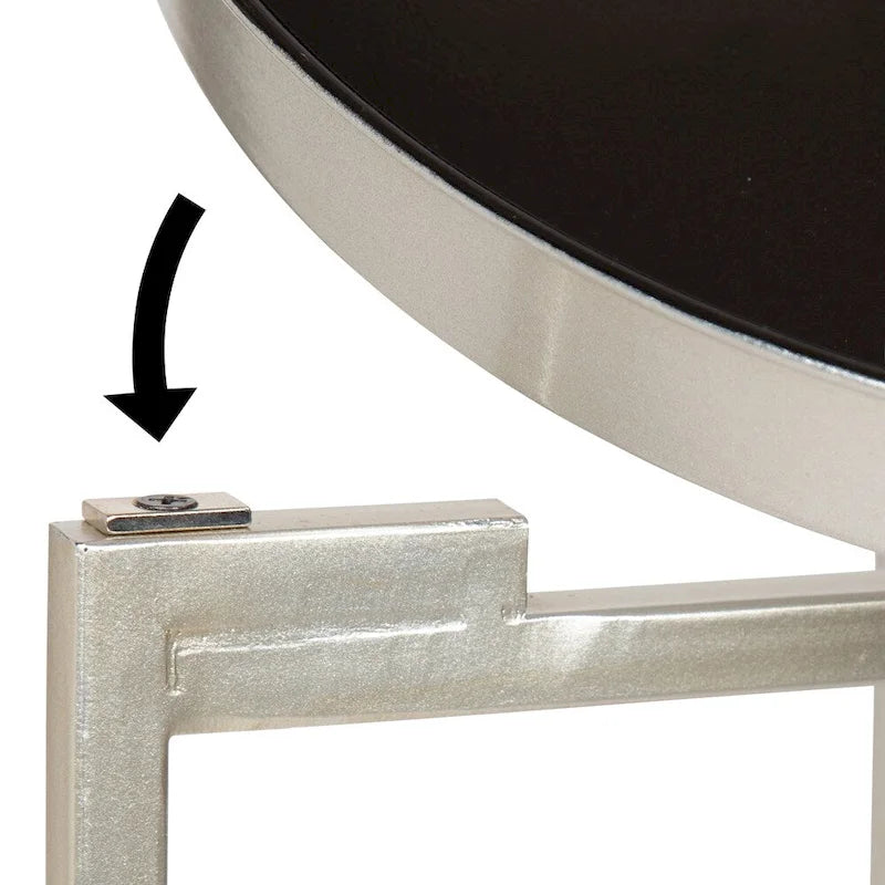 Table pliante ronde en métal Kate and Laurel Celia – 14x14x25,75 po