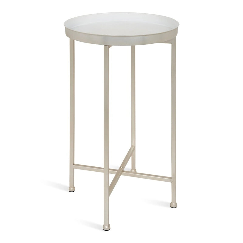 Table pliante ronde en métal Kate and Laurel Celia – 14x14x25,75 po