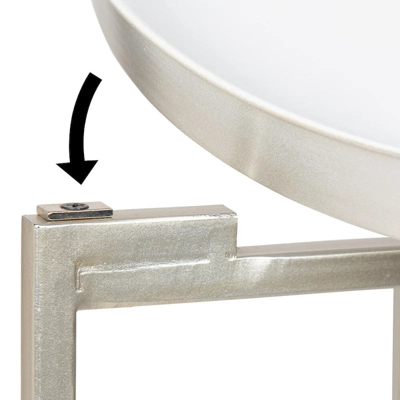 Table pliante ronde en métal Kate and Laurel Celia – 14x14x25,75 po